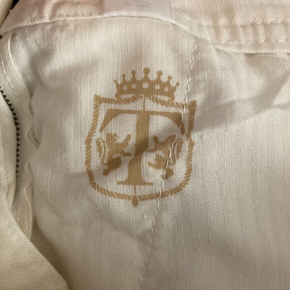 Talbots Jeans Womens Sz 8 White Side Zip Wide Leg Sailor Signature Pockets - Picture 7 of 12